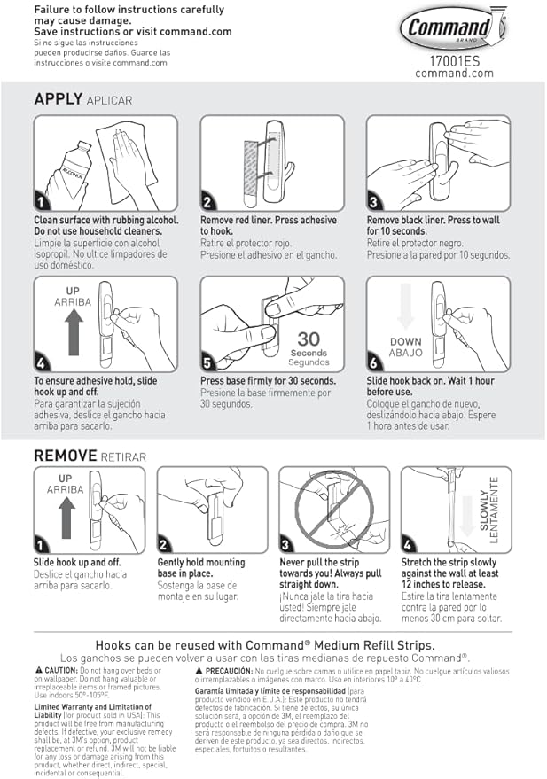 Command Medium Utility Hooks, 20 Hooks and 24 Strips, Damage-Free Hanging Wall - Image 9