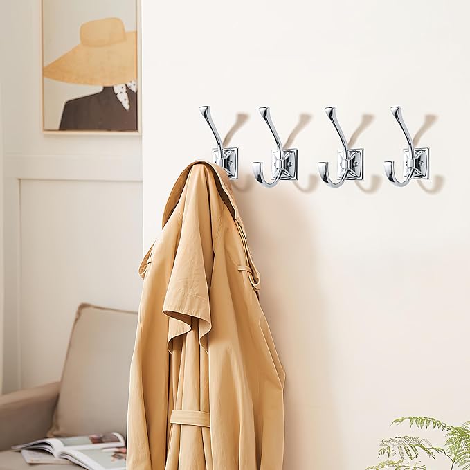 khtumeware Wall Hooks, 3 Pack Coat Hooks Hardware Towel Hooks - Image 3