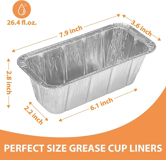 EWFEN 100 Pack Blackstone Griddle Accessories Grease Catcher Cup Liners - Image 3