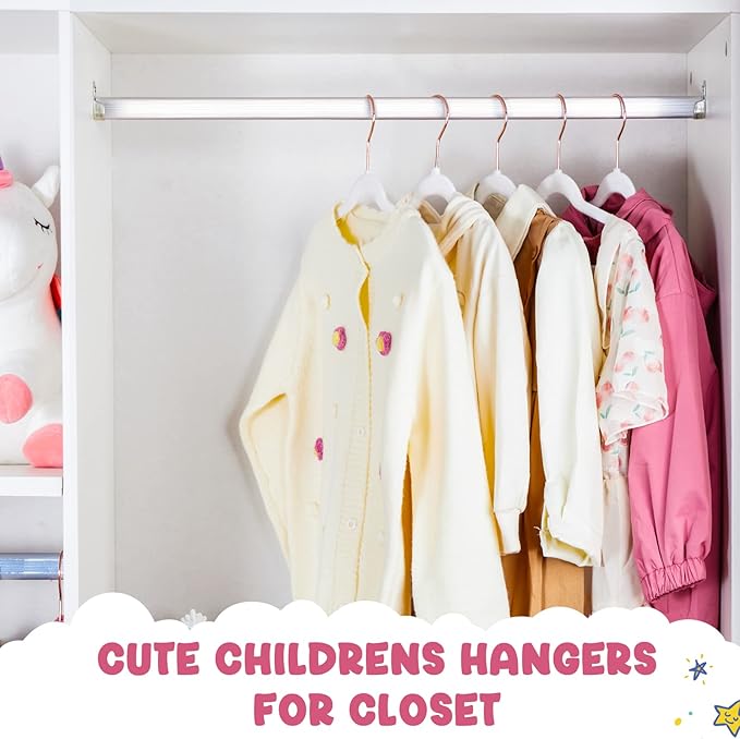 HOUSE DAY Velvet Kids Hangers 60 Pack, Premium Childrens Hangers - Image 4