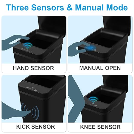 Bathroom Trash can, Smart Touchless Trash Can, Automatic Motion Sensor Trash Bin - Image 4