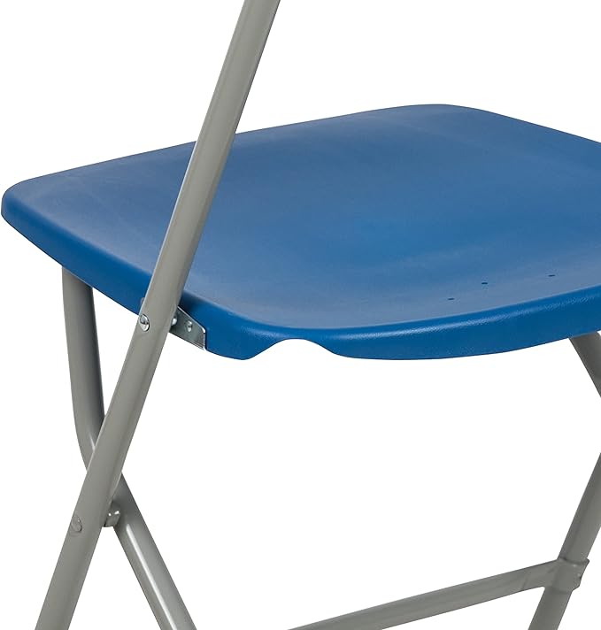 Flash Furniture Hercules Series Plastic Folding Chair - Blue - 6 Pack 650LB Weight Capacity Comfortable Event Chair-Lightweight Folding Chair - Image 16