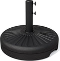 JEAREY 81.5lb Max Capacity Patio Umbrella Stand, Outdoor Umbrella Base Water Filled Stand, Heavy Duty Market Umbrella Holder for Patio, Deck, Poolside (Black) by JEAREYOutdoorsCollection