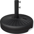 JEAREY 81.5lb Max Capacity Patio Umbrella Stand, Outdoor Umbrella Base Water Filled Stand, Heavy Duty Market Umbrella Holder for Patio, Deck, Poolside (Black) by JEAREYOutdoorsCollection