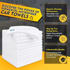 HOMEXCEL White Microfiber Cleaning Cloth 50 Pack, 12.5 x 12.5 inch Microfiber - Image 2