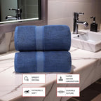 Fluffy Cotton Bath Towels Set650GSM, 2-Piece Set, Thickened and Enlarged - Image 3