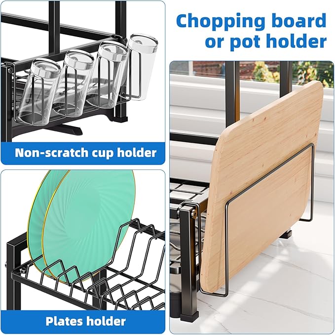 Simple Trending Dish Drying Rack, 2-Tier Dish Rack - Image 4