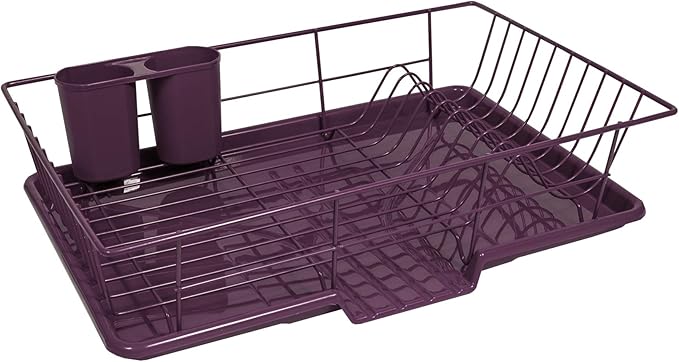 Sweet Home Collection 3 Piece Dish Drainer Rack Set by SweetHomeCollection