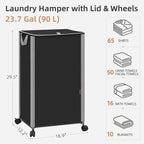STORAGE MANIAC Rolling Laundry Hamper - Image 3