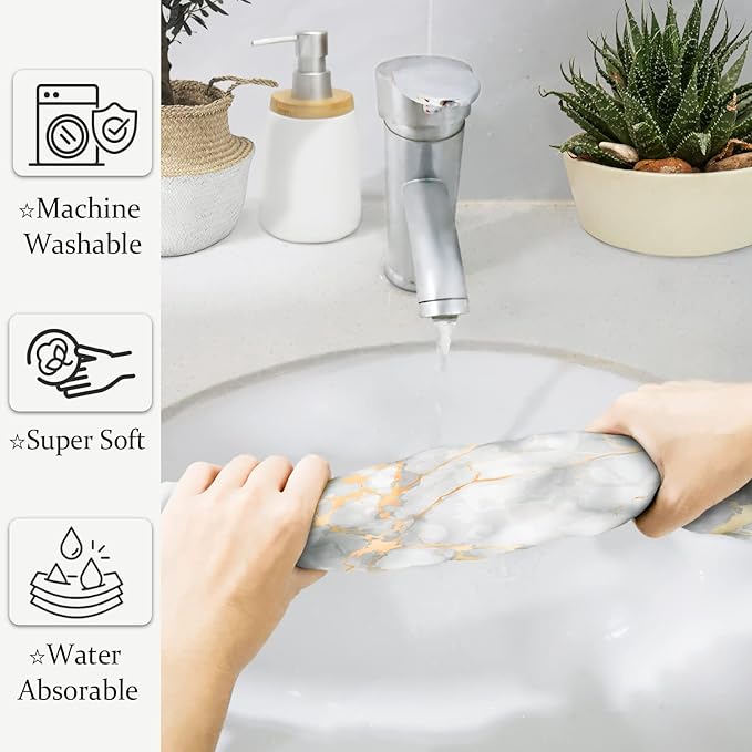 HAISUKA Gold and White Hand Towels - Image 3