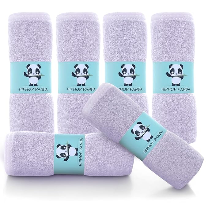 HIPHOP PANDA Baby Washcloths, Rayon Made from Bamboo by HIPHOPPANDA