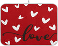 Happy Valentine's Day Dish Drying Mat by Wamika