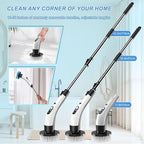 Electric Spin Scrubber with Power LCD Display, Cordless Bathroom Cleaning Brush - Image 4