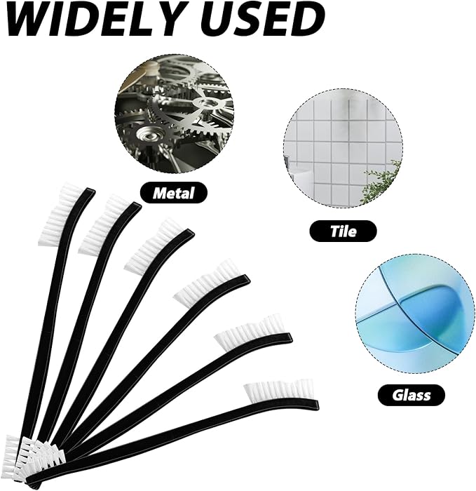 9Pcs Double-Ended Cleaning Brushes Set Nylon All Purpose Clean Brush Small - Image 3
