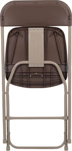 Flash Furniture Hercules Series Plastic Folding Chair - Brown - 4 Pack 650LB Weight Capacity Comfortable Event Chair-Lightweight Folding Chair - Image 14