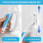 Scrub Brush Set, 4 Pack Deep Cleaning Brush Kit - Image 2