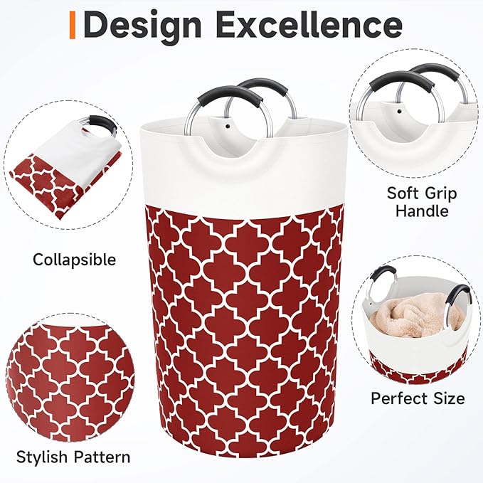 Large Laundry Basket Laundry Hamper Bag Washing Bin Clothes Bag Collapsible Tall - Image 3