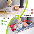 Chrismas Sink Splash Guard Faucet Mat Christmas Absorbent Fast Drying Mat Sink - Image 6