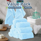 Newwiee 100 Count Washcloths Quick Drying Bathroom Wash Clothes 12 x 12 Inch - Image 6