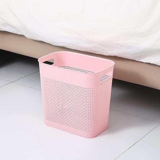 UUJOLY Plastic Small Trash Can Wastebasket, Garbage Container Basket - Image 4