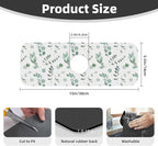 Watercolor Sage Green Grass Leaves Kitchen Sink Splash Guard Faucet Mat Super - Image 2