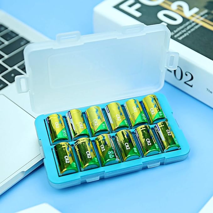 JJC Silicone CR2 Battery Case Holder Organizer, PP Battery Storage Box - Image 7