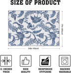 2 Pack XXL 17" x 24" Blue and White Porcelain Dish Drying Mat - Image 3