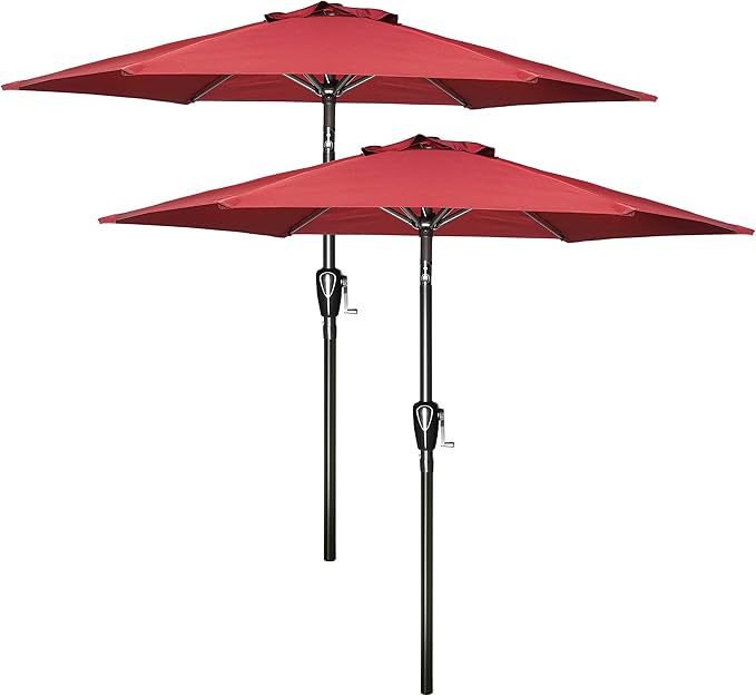 Simple Deluxe 9' Patio Umbrella Outdoor Table Market Yard Umbrella with Push Button Tilt/Crank by SimpleDeluxe