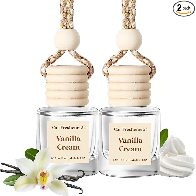 Car Air Freshener Hanging, Vanilla Cream Fragrance Oil Air Diffuser by BurstBird