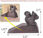 Sungmor Heavy Duty Cast Iron Squirrel Door Stops | Decorative Cute Animal - Image 2
