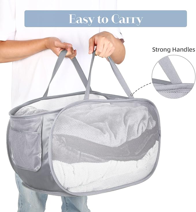 4 Pack Collapsible Laundry Baskets, Foldable Laundry Basket - Image 6