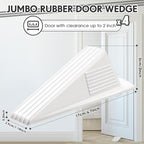 Frienda 4 Pcs Jumbo Door Stoppers Heavy Duty Door Stopper Tall up to 2inch Tall - Image 2