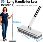 Floor Scrub Brush with 55" Long Handle, 2-in-1 Floor Brush with Built-in - Image 2