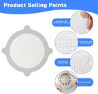 30 Pack Disposable Shower Drain Hair Catcher, Round 4-Ear Glass Fiber Stickers - Image 5