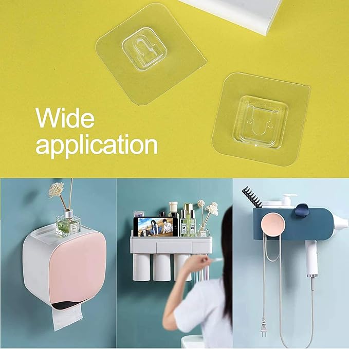 Double Sided Adhesive Wall Hooks, 24 Pack Self Adhesive Hooks, Suitable - Image 8