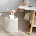 Trash Can, 1.6 Gallon Small Bathroom Trash Can, Simple Oval Stone Look Garbage - Image 6