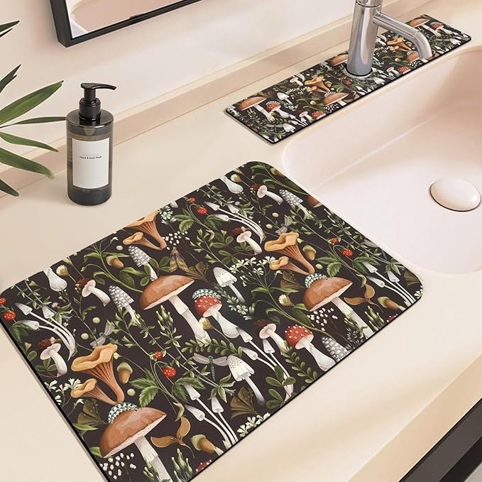19.5" x 12" Dish Drying Mat & 24" x 5.5" Sink Splash Guard, Super Absorbent - Image 5