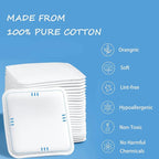 Square Cotton Pads 120 Counts Lager Size Makeup Remove Pads Not to Shed or Fall - Image 3