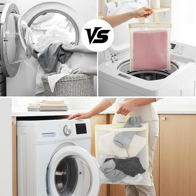 2 Pcs Hanging Laundry Bag Small Mesh Laundry Bag - Image 5