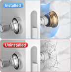 6PC Door Stoppers for Wall, 1.65 x 0.9 Inch Door Knob Wall Protector - Image 8