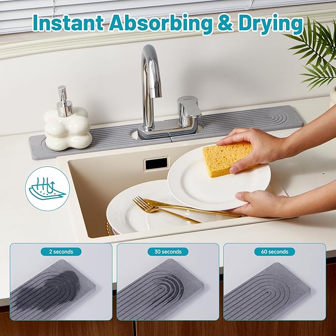 Stone Faucet Mat for Kitchen Sink - Image 6