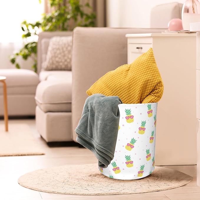 Cute Pineapples Laundry Basket, Waterproof Pineapple Laundry Hamper, - Image 4