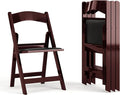 Flash Furniture Hercules Series Folding Chairs for Weddings and Formal Events, Stackable Commercial Event Seats with 1,000-lb. Static Weight Capacity, Set of 4, Red Mahogany by FlashFurniture
