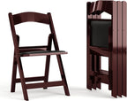 Flash Furniture Hercules Series Folding Chairs for Weddings and Formal Events, Stackable Commercial Event Seats with 1,000-lb. Static Weight Capacity, Set of 4, Red Mahogany by FlashFurniture