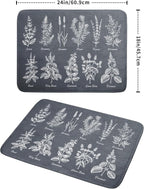 Flower Herbs Dish Drying Mat Wild Plant Dish Rack Mat - Image 2