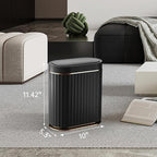 ELPHECO Black Bathroom Trash Can - Image 2