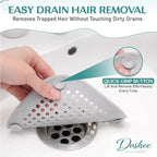 Silicone Square Drain Hair Catcher – 4-in-1 Set Shower Drain Strainer Covers - Image 2