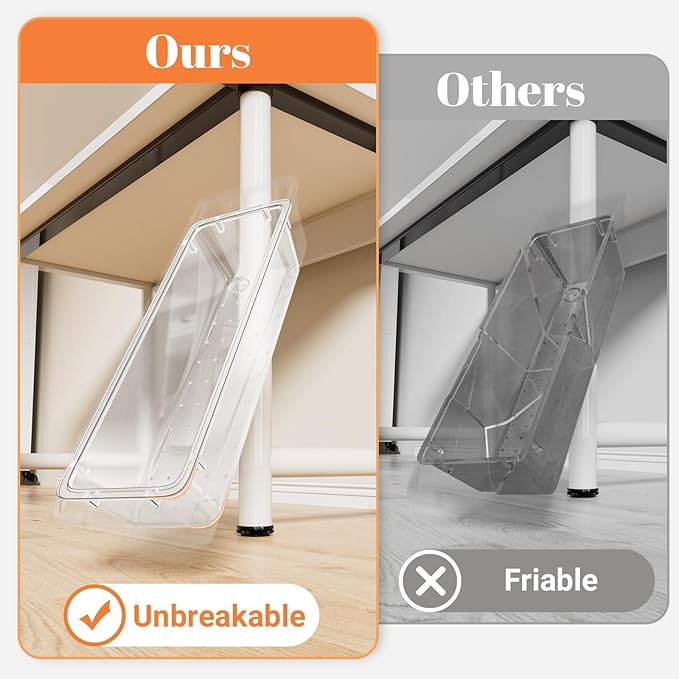 15 PCS Clear Plastic Drawer Organizer Set, 4-Size Acrylic Drawer Storage Trays - Image 5