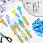 50PCS Colored Wooden Clothespins, 2.9inch Deep Blue Clothes Pins - Image 5