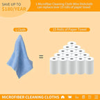 2 in 1 Microfiber Cleaning Cloth Kitchen Towels, Non Scratch Wire Dishcloth - Image 5